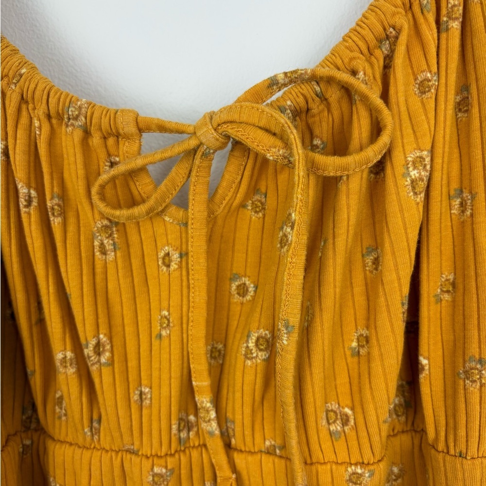 Plus Size Arizona Jean Co Sunflower Babydoll Dress Gold & Brown sz XXL Y2K - Picture 3 of 9